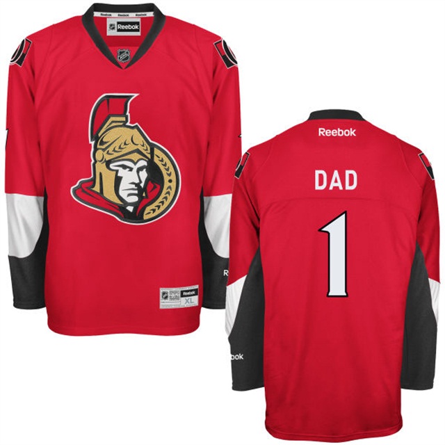 Gift for Dad Ottawa Senators Red Number One Dad Jersey