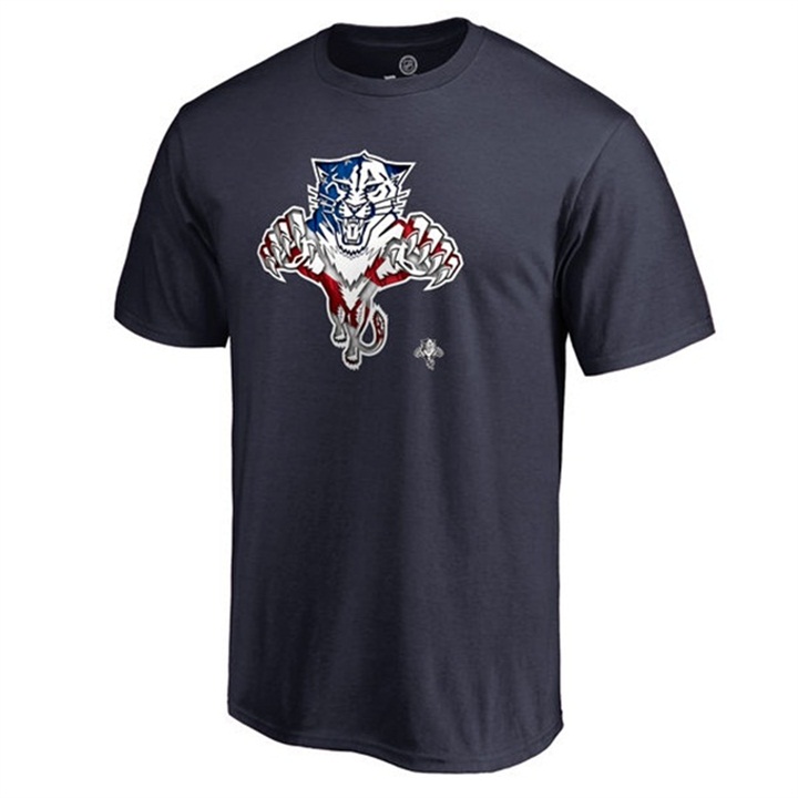 Florida Panthers Banner Wave Navy T-Shirt