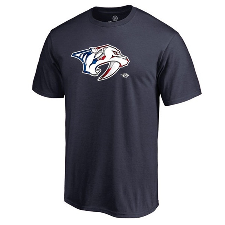 Nashville Predators Banner Wave Navy T-Shirt