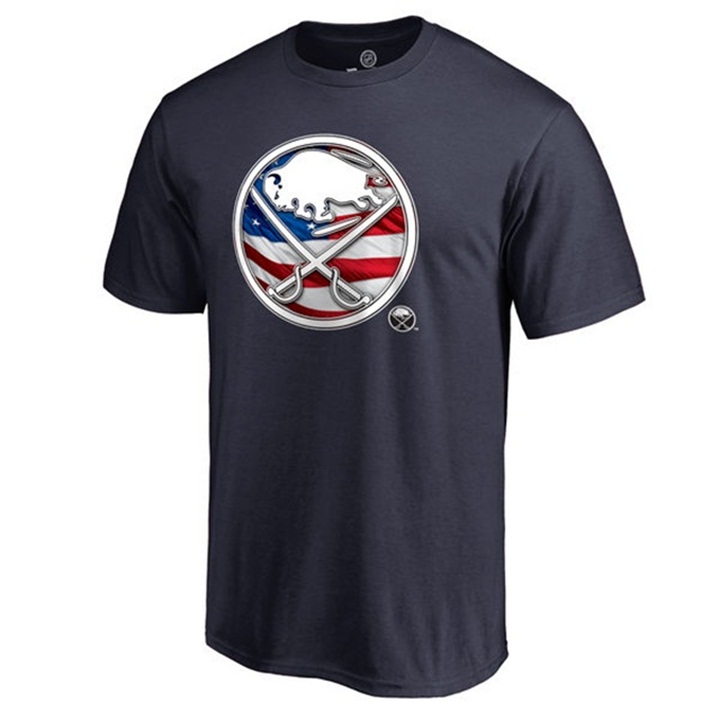 Buffalo Sabres Banner Wave Navy T-Shirt