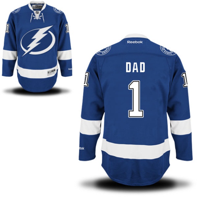 Gift for Dad Tampa Bay Lightning Royal Blue Number One Dad Jersey