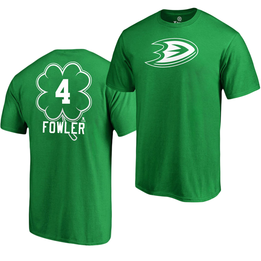 Ducks Cam Fowler #4 Green Name And Number St. Patty's Day T-shirt