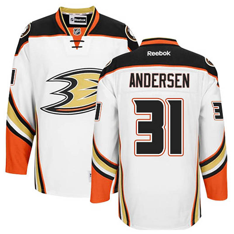 Frederik Andersen Anaheim Ducks #31 Away Ice Hockey Jersey