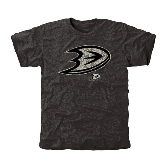 Anaheim Ducks Rink Warrior Black Tri-Blend T-Shirt