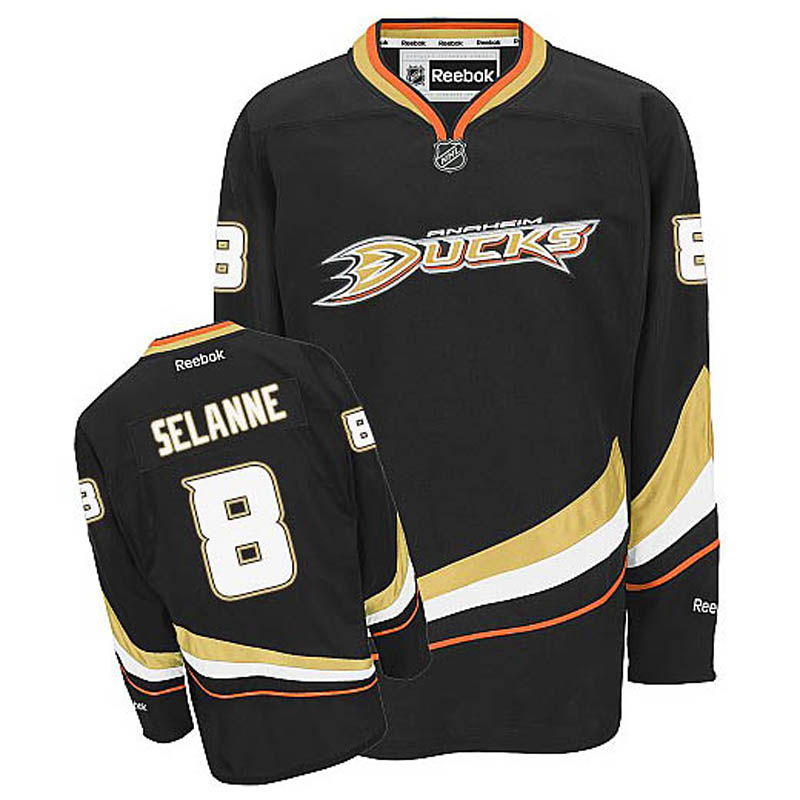 Teemu Selanne Anaheim Ducks #8 Home Ice Hockey Jersey