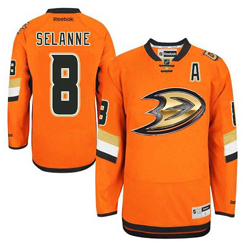 Teemu Selanne Anaheim Ducks #8 Ice Hockey Jersey