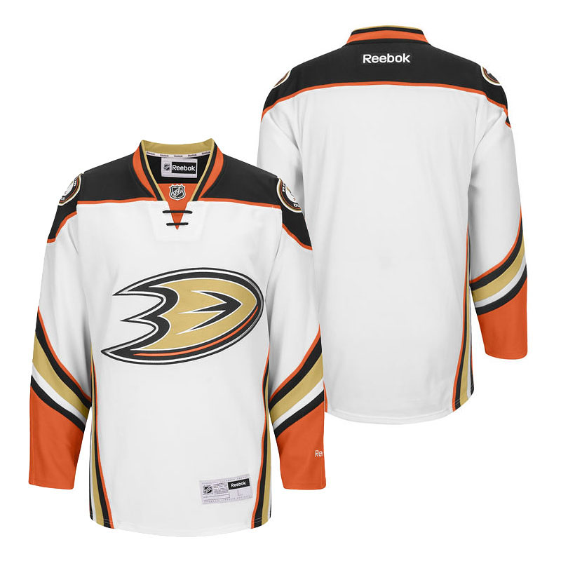 Ducks White Reebok Jersey