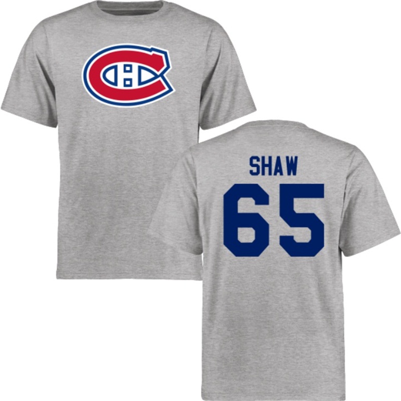 Andrew Shaw Montreal Canadiens Gray Short Sleeve T-Shirt