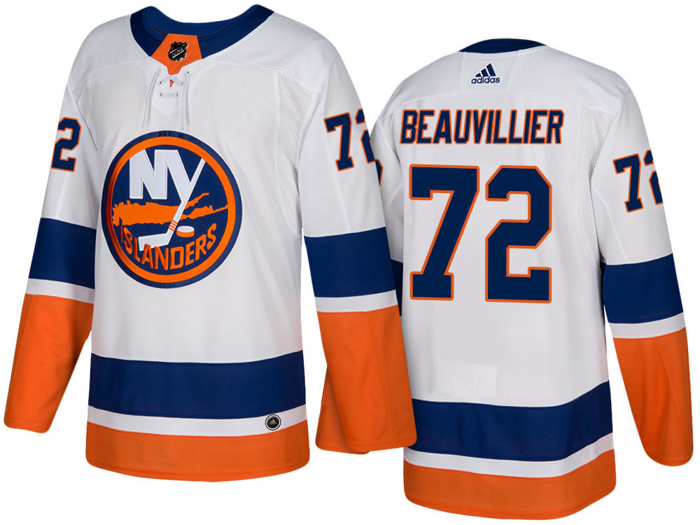 NHL Men's New York Islanders #72 Anthony Beauvillier White 2017-2018 Season New-Look Jersey