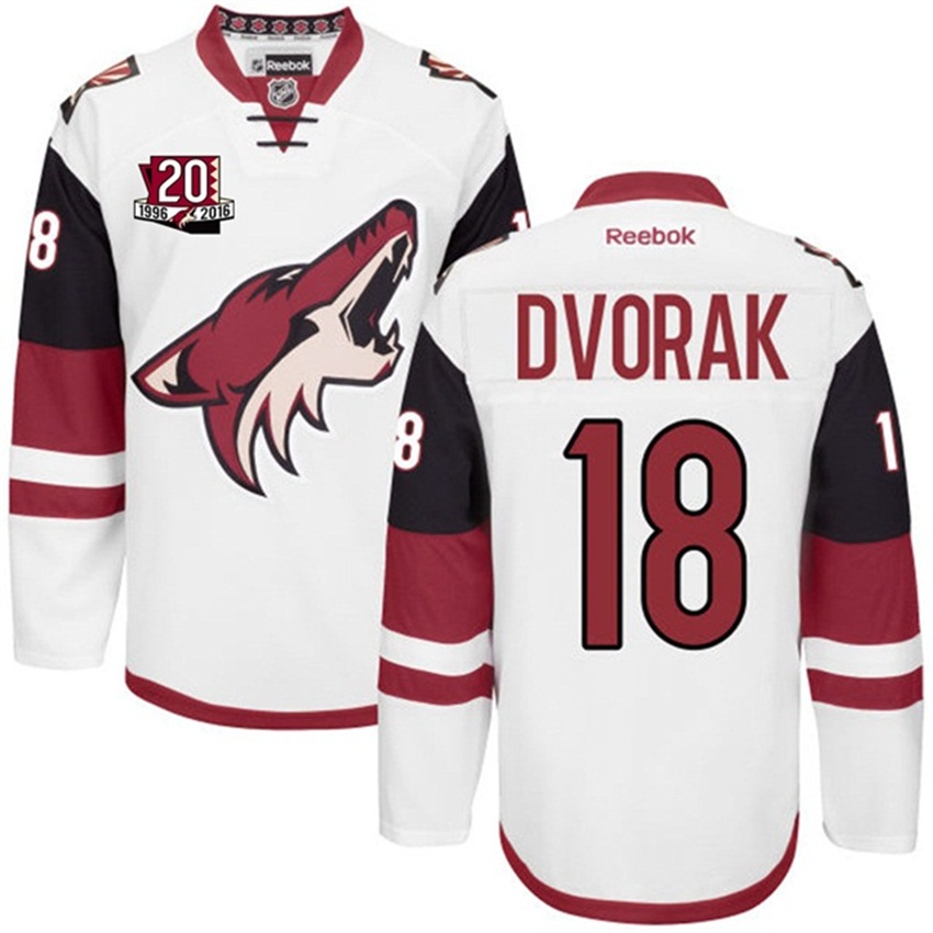 Coyotes Christian Dvorak White Jersey