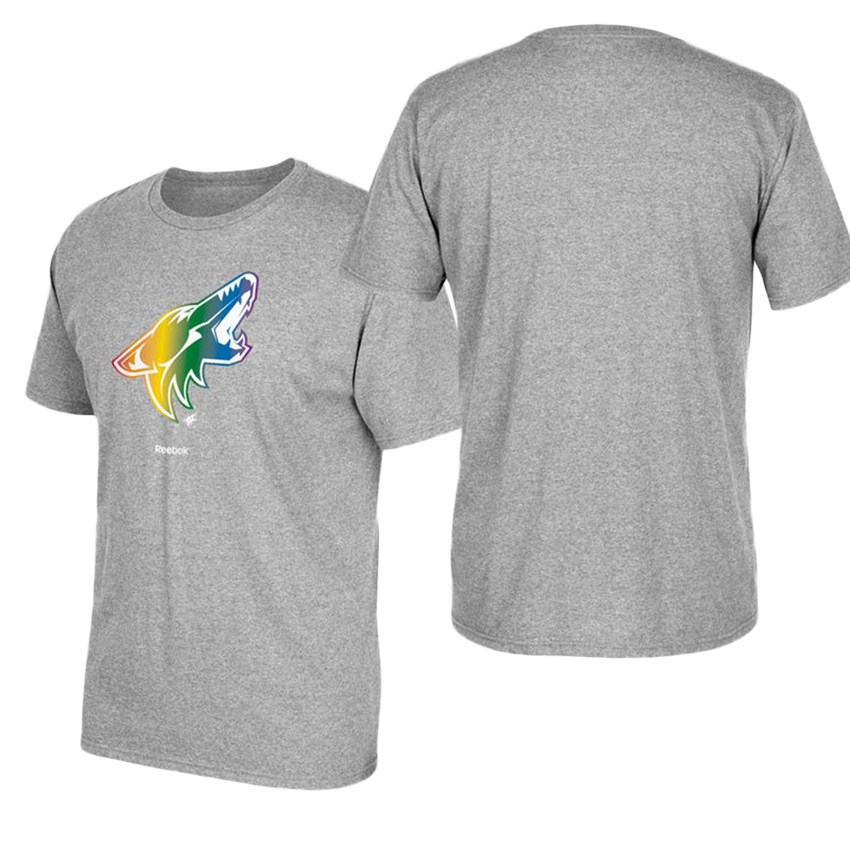 Arizona Coyotes Gray Hockey Is For Everyone Rainbow T-shirt