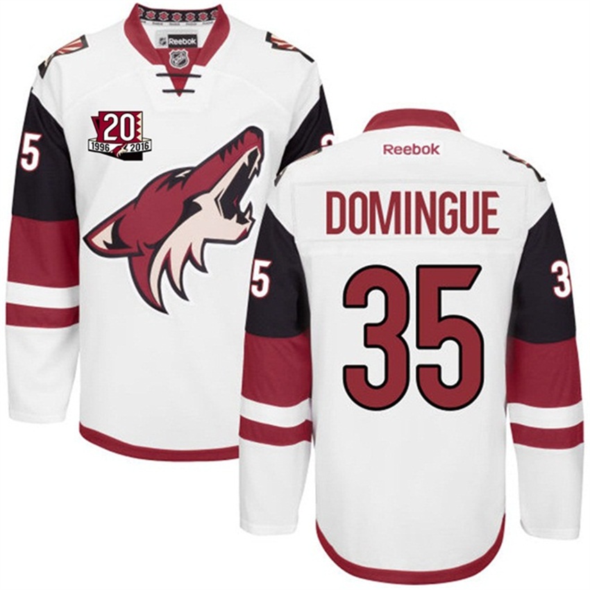 Coyotes Louis Domingue White Jersey