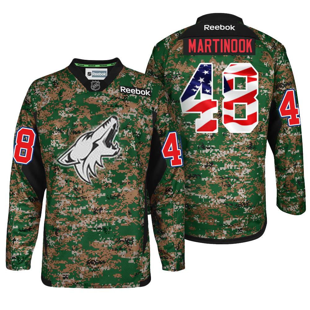 2016-2017 Coyotes Jordan Martinook #48 Camo Military Appreciation Night Jersey