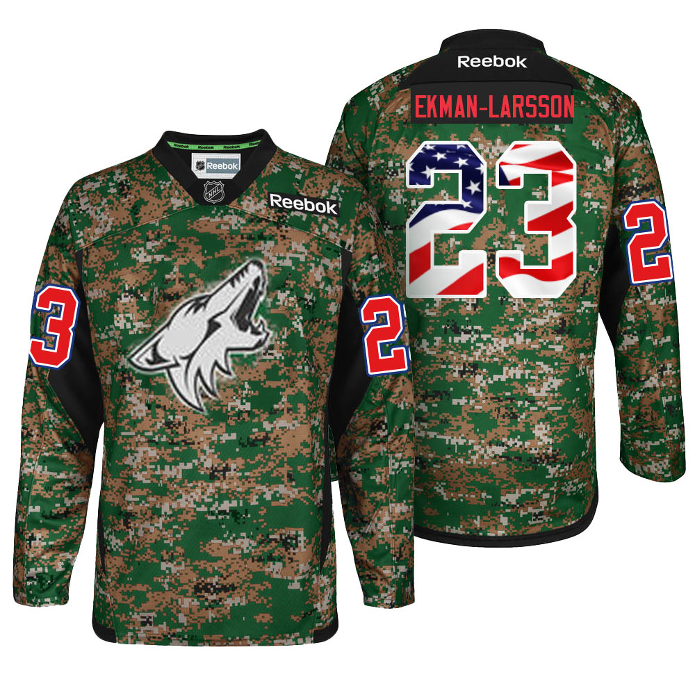 2016-2017 Coyotes Oliver Ekman-Larsson #23 Camo Military Appreciation Night Jersey