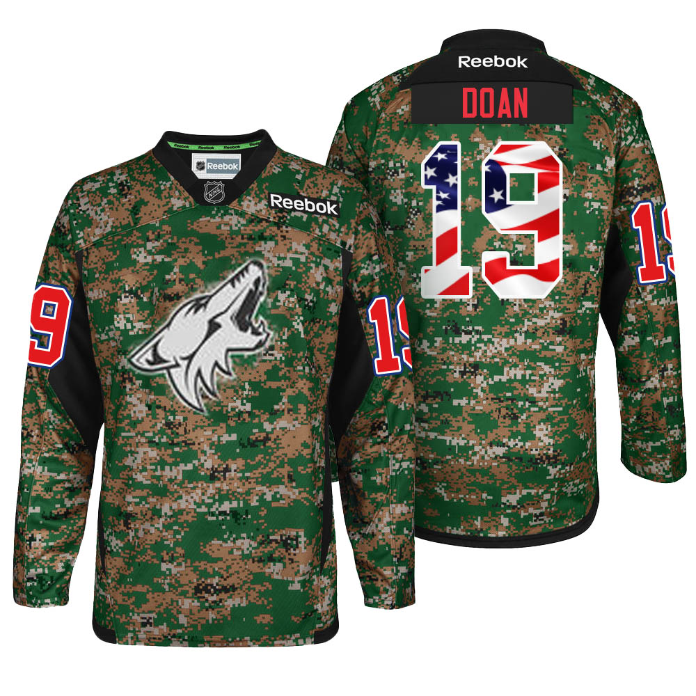 2016-2017 Coyotes Shane Doan #19 Camo Military Appreciation Night Jersey