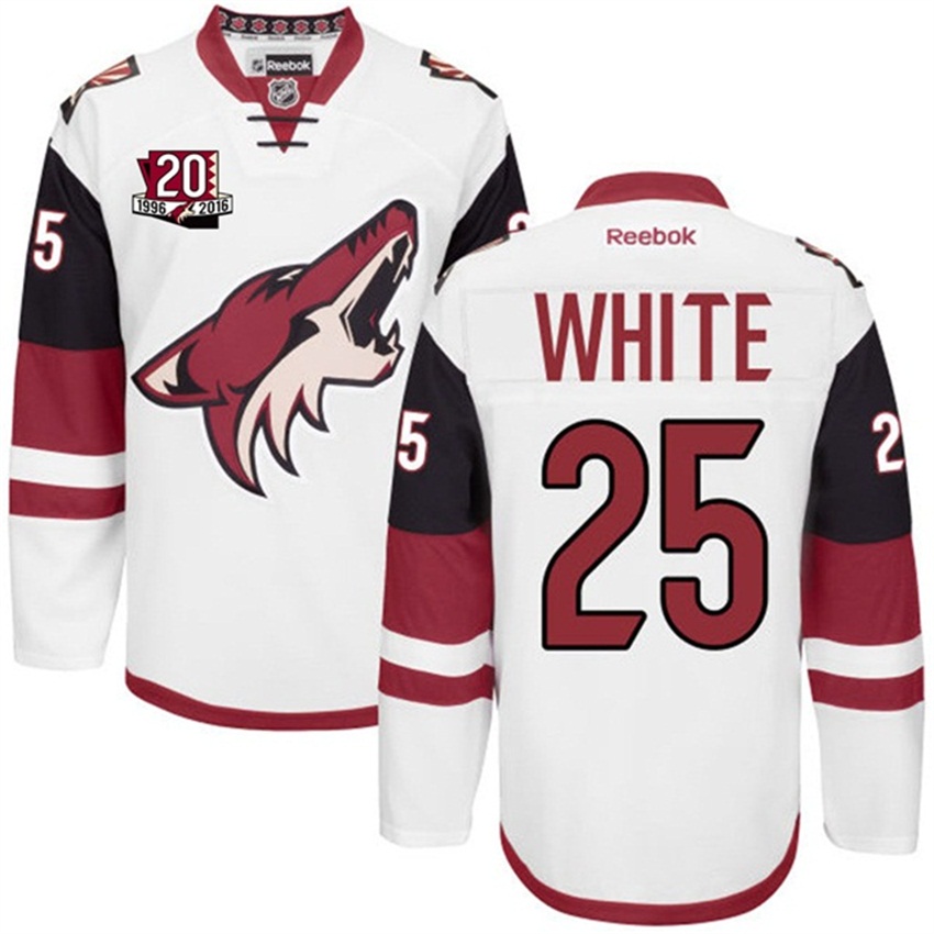 Coyotes Ryan White White Jersey