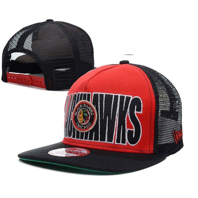 Chicago Blackhawks New Era Red Black 9FIFTY Adjustable Hat