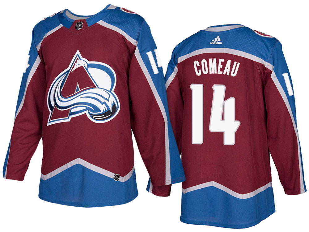 NHL Men's Colorado Avalanche #14 Blake Comeau Burgundy 2017-2018 Season New Outlook Uniforms