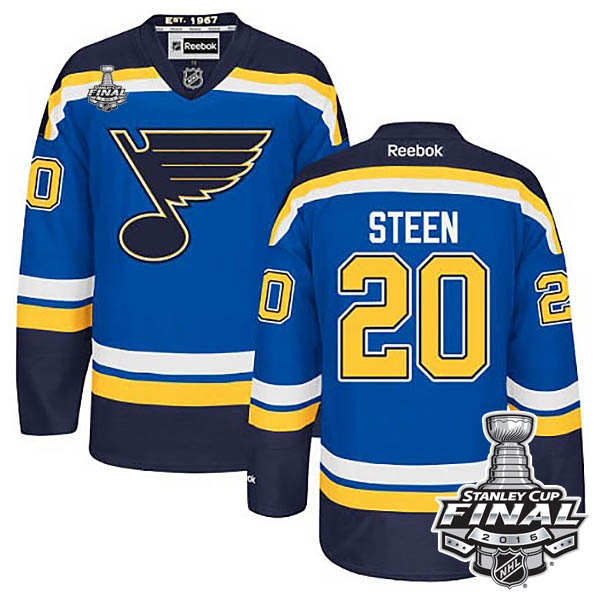 Alexander Steen St. Louis Blues #20 2016 Stanley Cup Blue Home Jersey