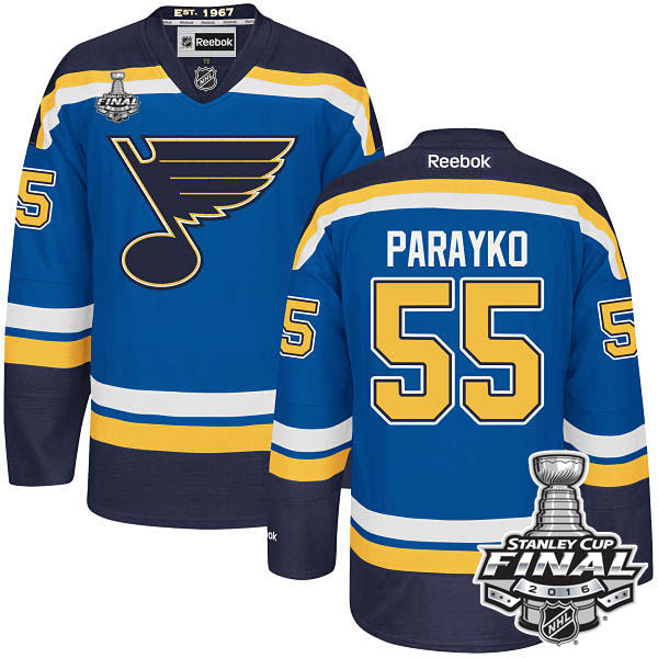 Colton Parayko St. Louis Blues #55 2016 Stanley Cup Blue Home Jersey