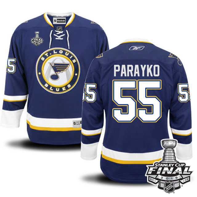 Colton Parayko St. Louis Blues #55 2016 Stanley Cup Navy Blue Third Jersey