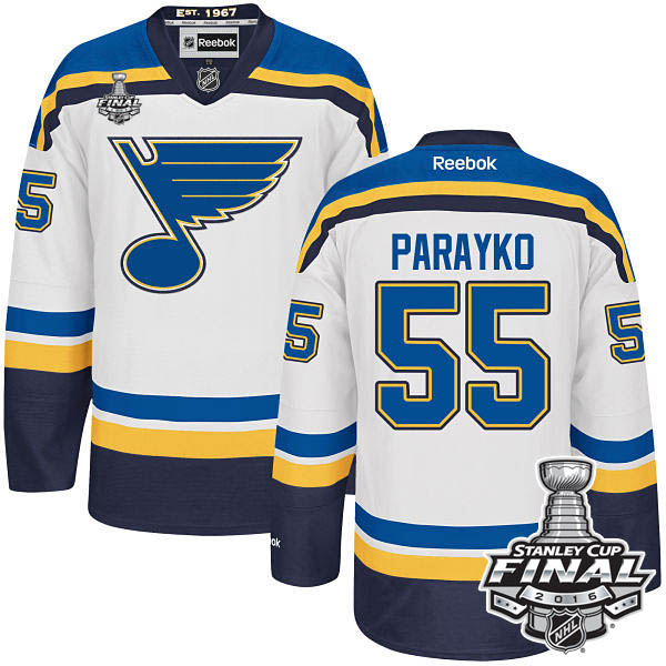 Colton Parayko St. Louis Blues #55 2016 Stanley Cup White Away Jersey