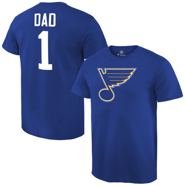 Men's St. Louis Blues Number One Dad Royal T-Shirt