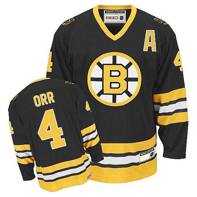 Bobby Orr Boston Bruins #4 Throwback Ice Hockey Jersey