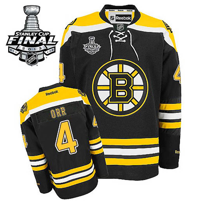 Bobby Orr Boston Bruins #4 2013 Stanley Cup Finals Home Ice Hockey Jersey