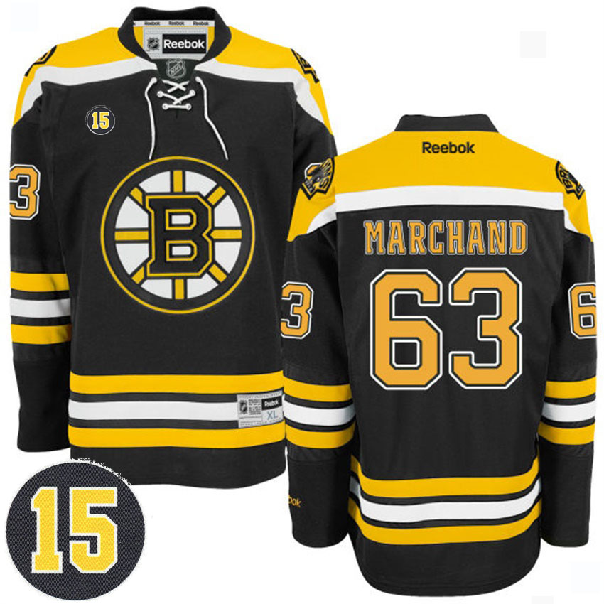 Bruins Brad Marchand #63 Black Milt Schmidt Patch Home Premier Jersey