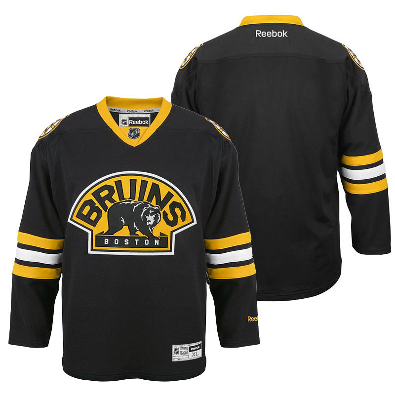 Bruins Charcoal Reebok Jersey