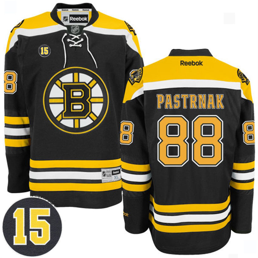 Bruins David Pastrnak #88 Black Milt Schmidt Patch Home Premier Jersey