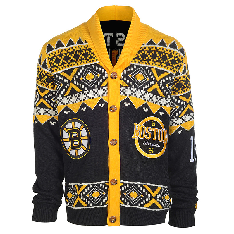 Boston Bruins 2015 Ugly Cardigan Sweater