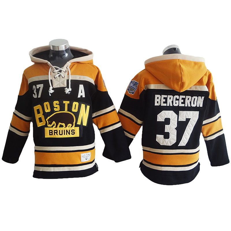 Patrice Bergeron Boston Bruins Black Premier Hoodie