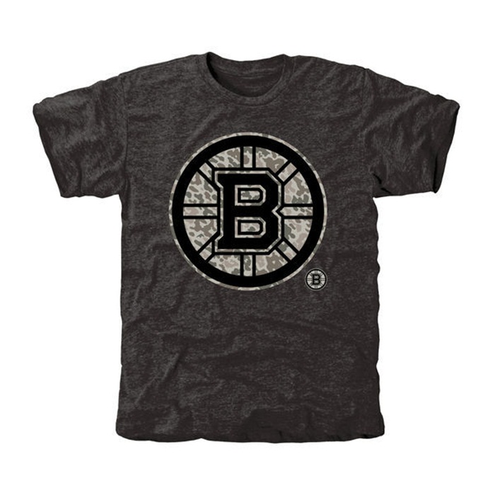 Boston Bruins Rink Warrior Black Tri-Blend T-Shirt