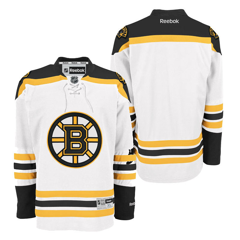 Bruins White Reebok Jersey