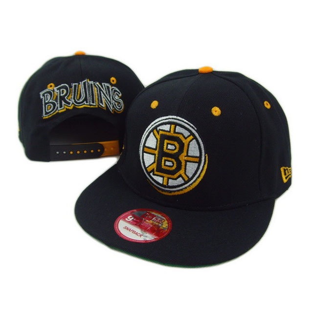 Boston Bruins New Era Black 9FIFTY Adjustable Hat