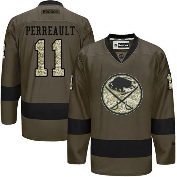 Gilbert Perreault Buffalo Sabres #11 Green Camo Player Jersey