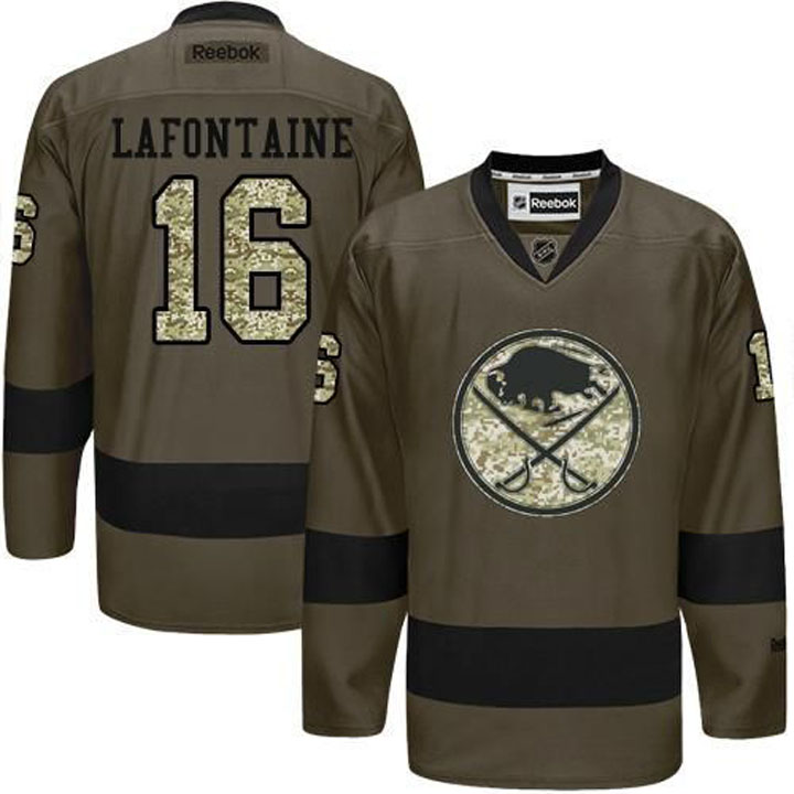 Pat Lafontaine Buffalo Sabres #16 Green Camo Player Jersey