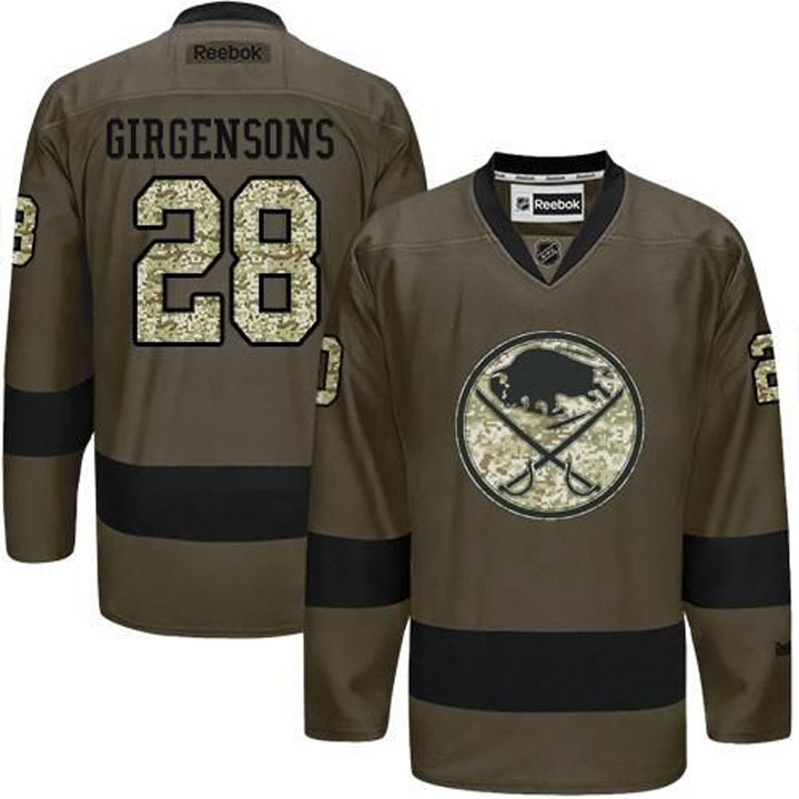 Zemgus Girgensons Buffalo Sabres #28 Green Camo Player Jersey