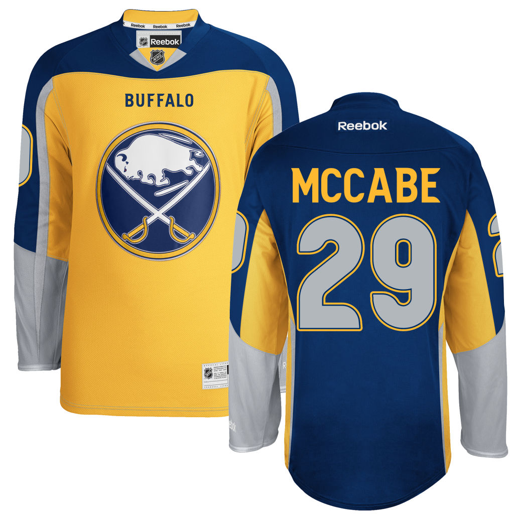 Sabres Jake McCabe Gold Premier Alternate Jersey