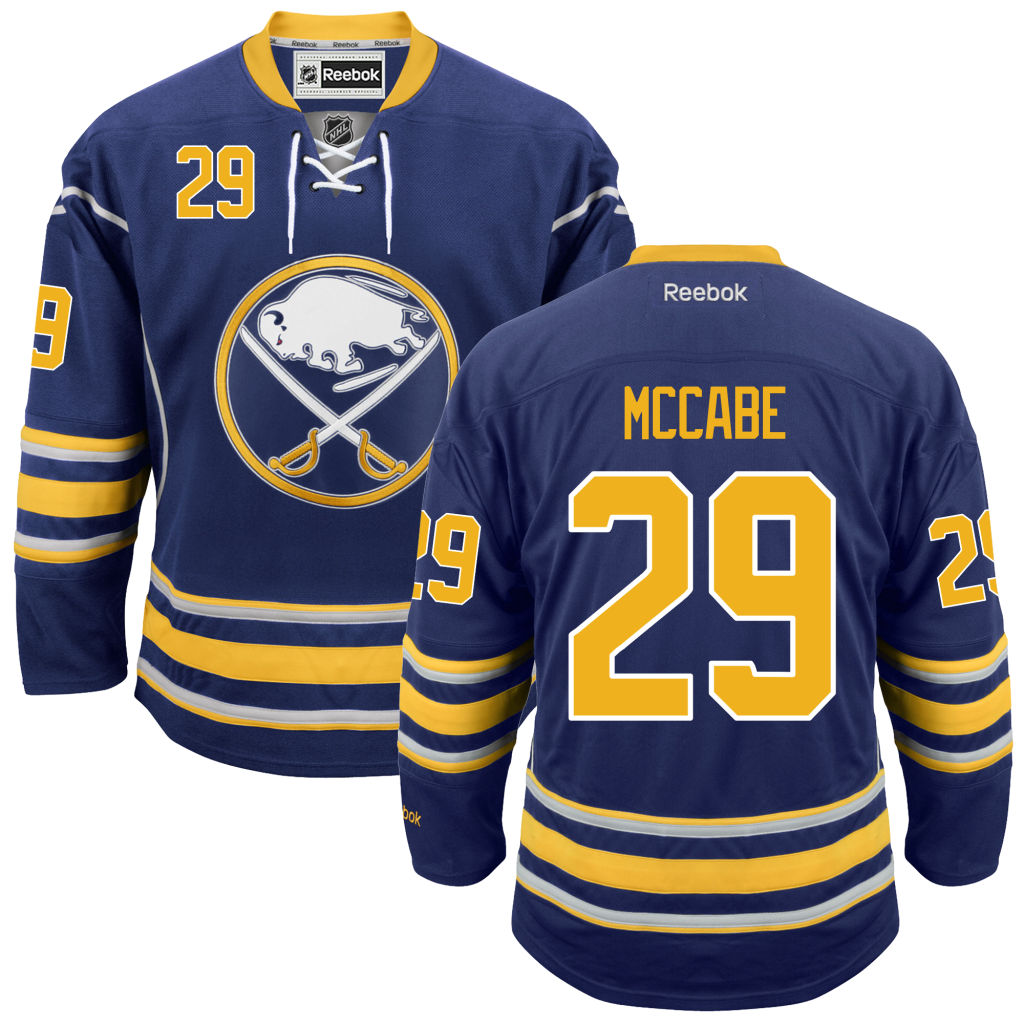 Sabres Jake McCabe Navy Blue Premier Home Jersey