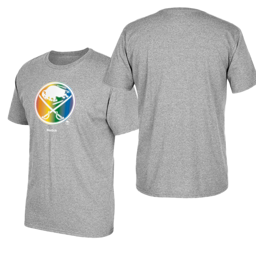 Buffalo Sabres Gray Hockey Is For Everyone Rainbow T-shirt