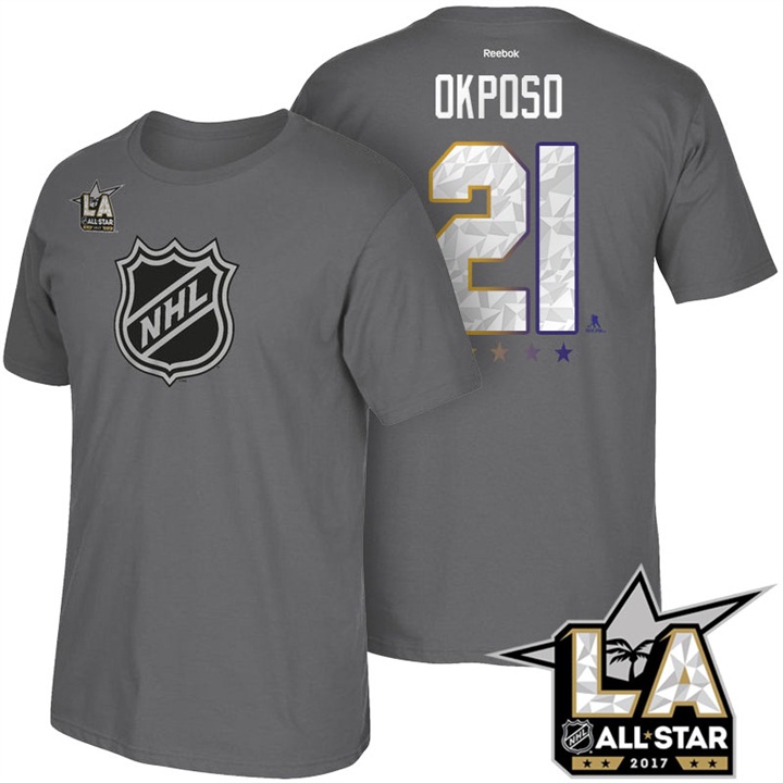 Sabres #21 Kyle Okposo Gray 2017 All Star T-shirt