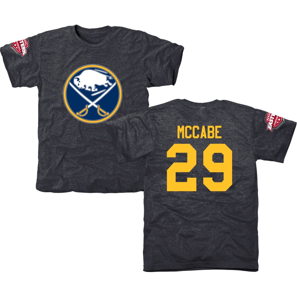 Sabres Jake McCabe Blue Tri-blend Short Sleeve T-Shirt