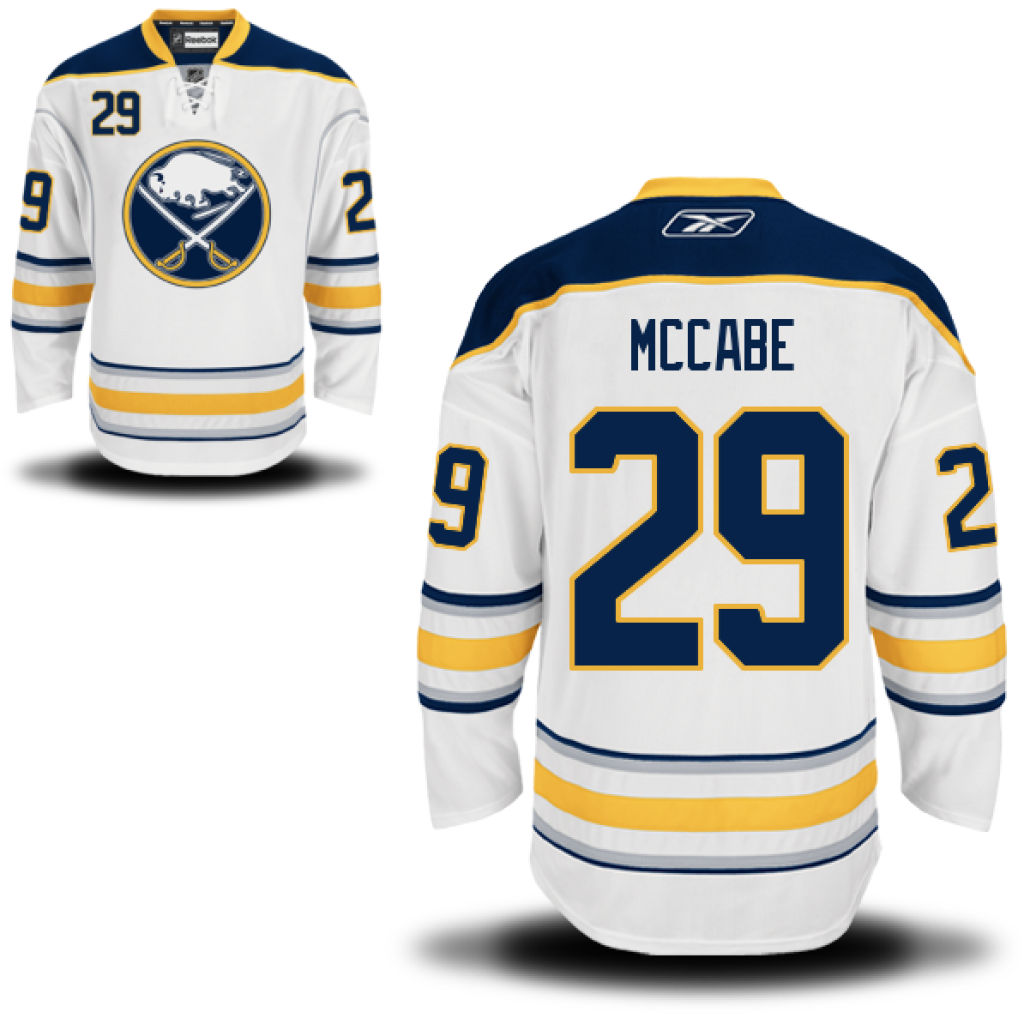 Sabres Jake McCabe White EDGE Authentic Road Jersey