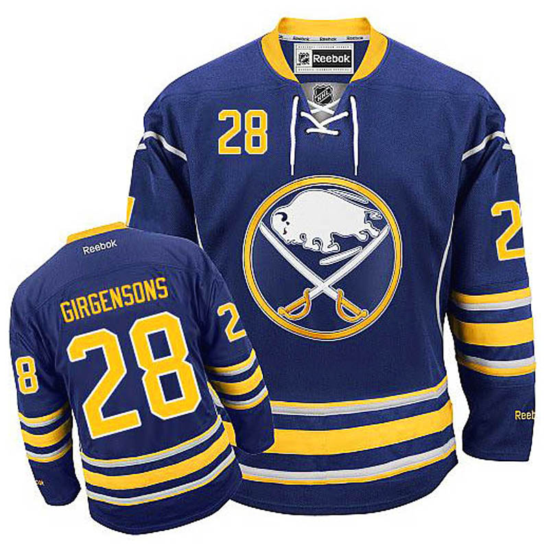 Zemgus Girgensons Buffalo Sabres #28 Home Ice Hockey Jersey