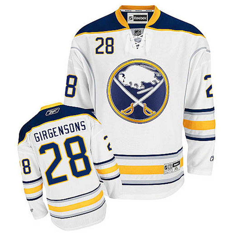 Zemgus Girgensons Buffalo Sabres #28 Away Ice Hockey Jersey