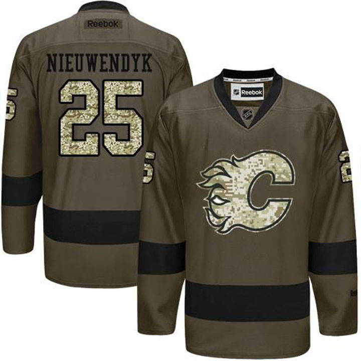 Joe Nieuwendyk Calgary Flames #25 Green Camo Player Jersey