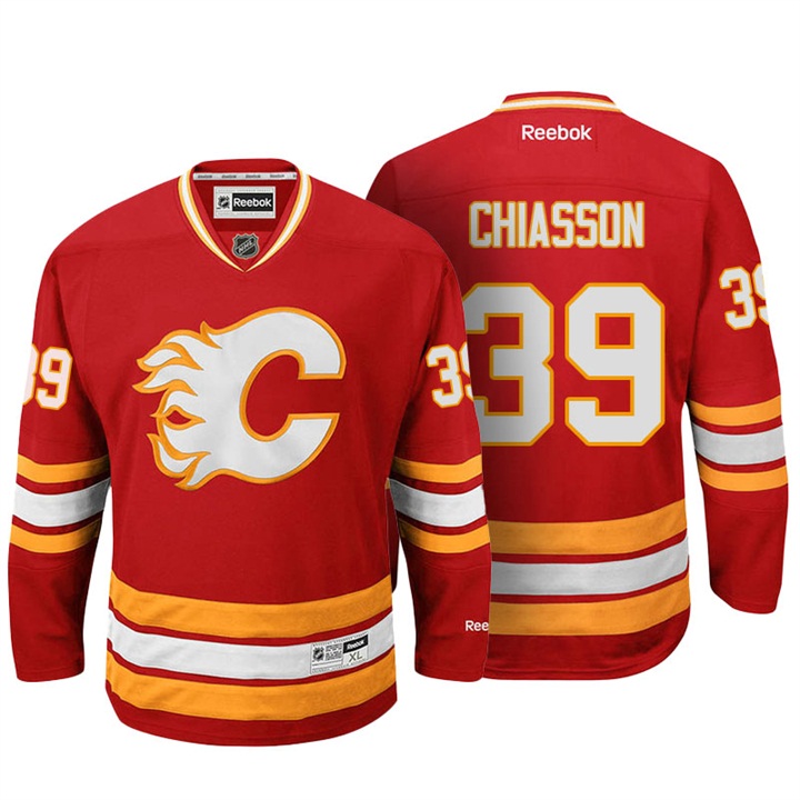 Calgary Flames Alex Chiasson Red Premier Jersey